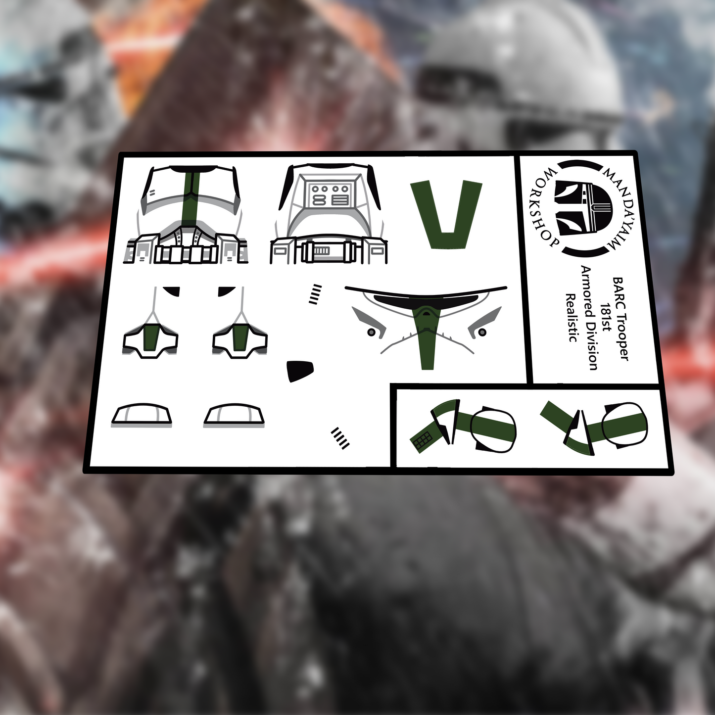 Dark Green Recon decal