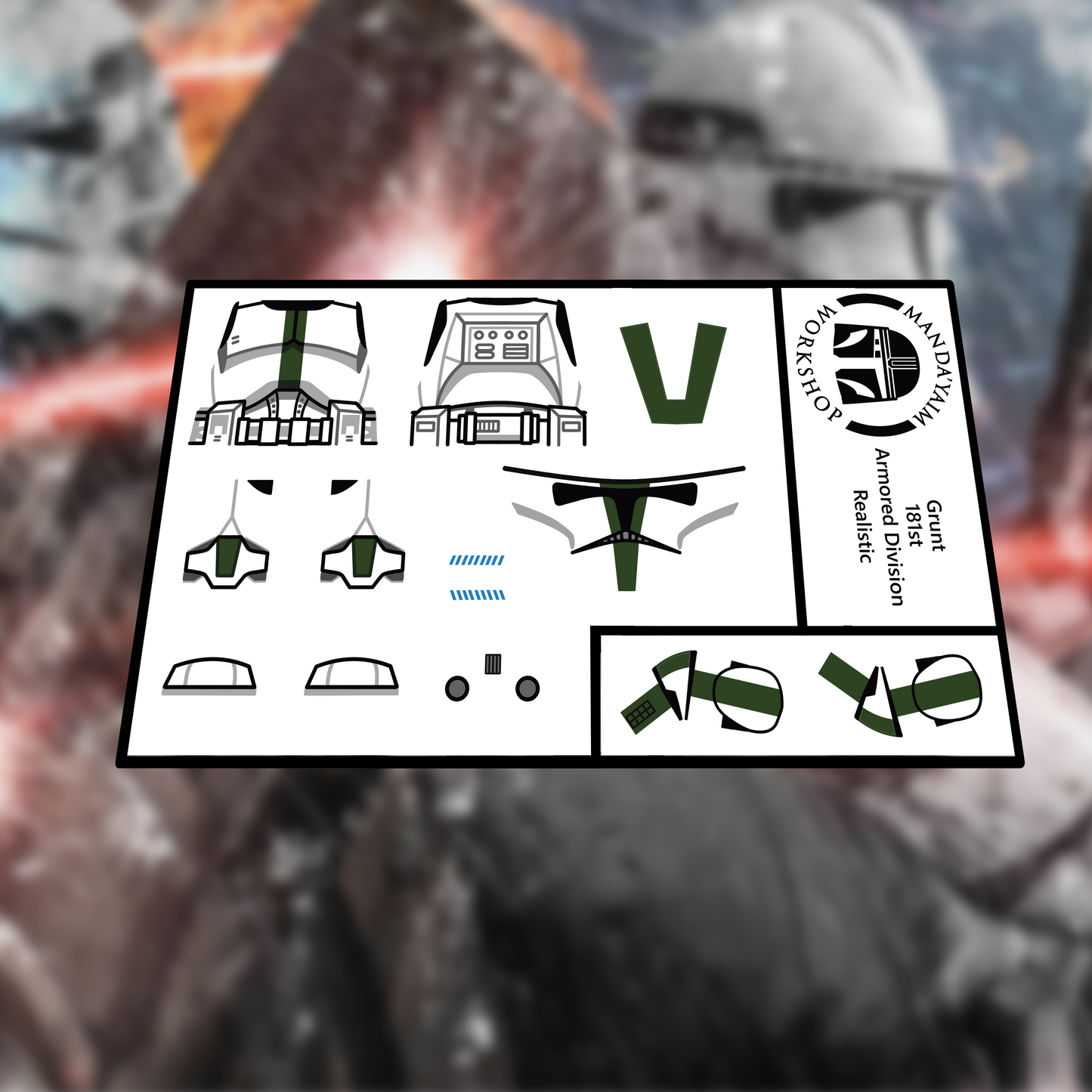 Dark Green Trooper decal