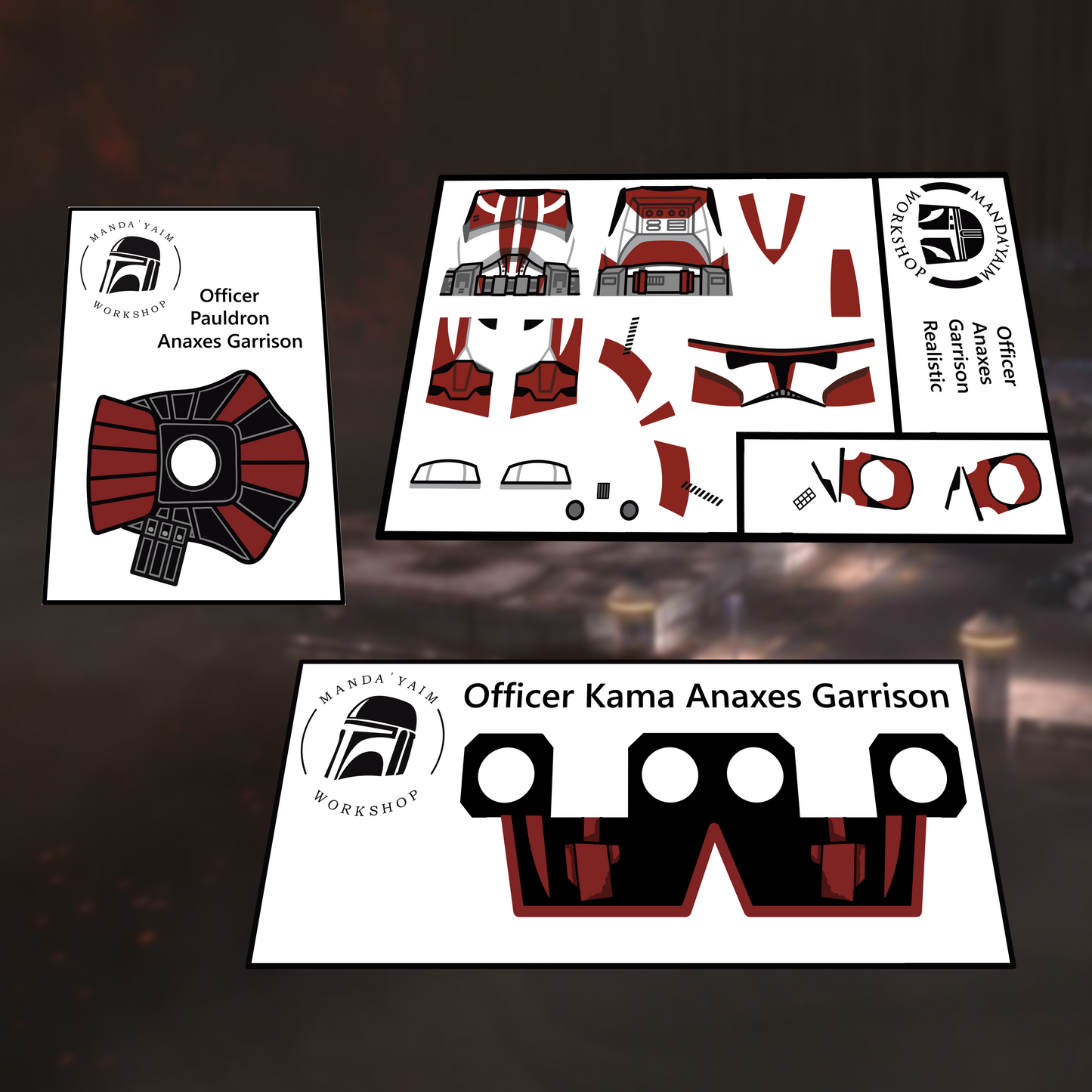 Red Garrison Officer decal