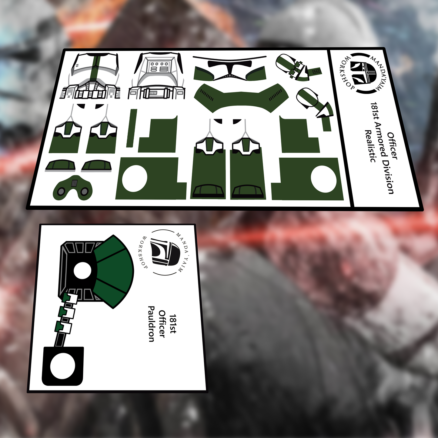 Dark Green Officer decal