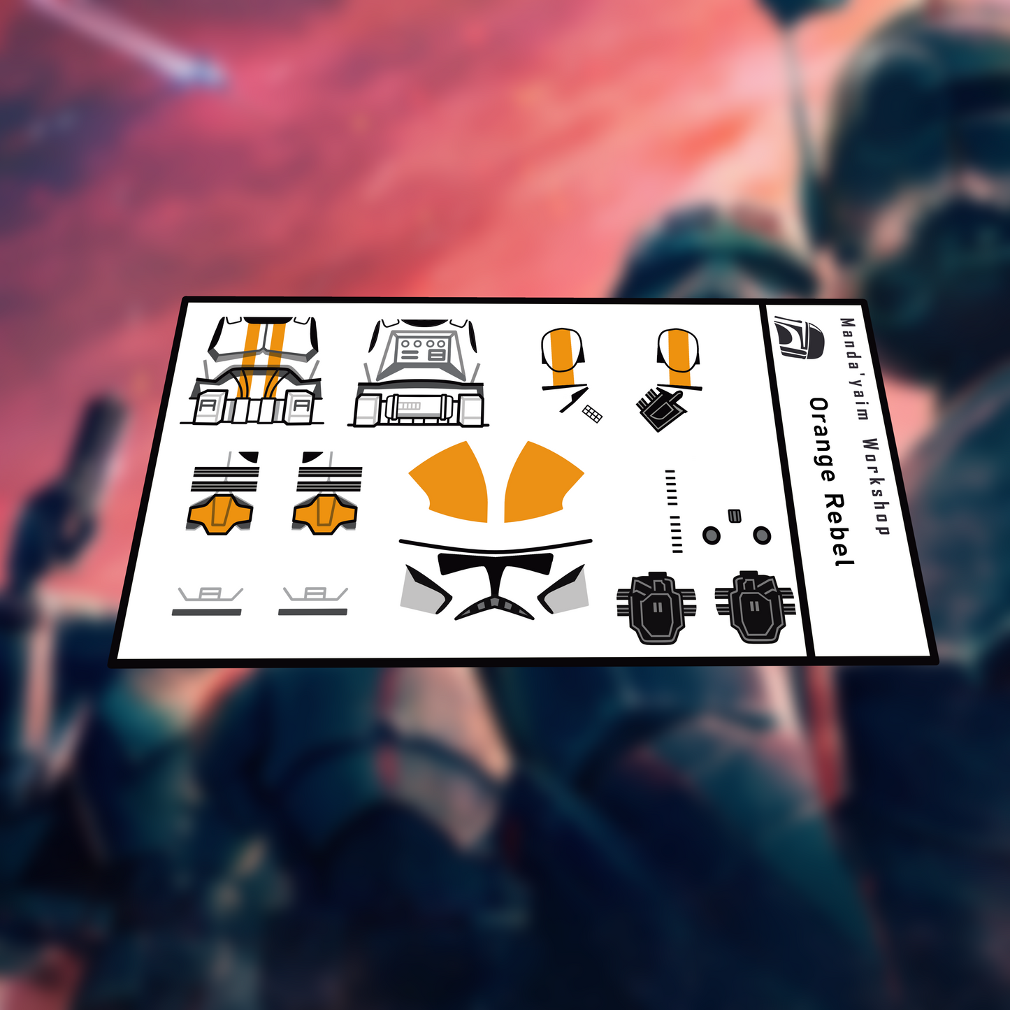 Rebel Orange Clone decal