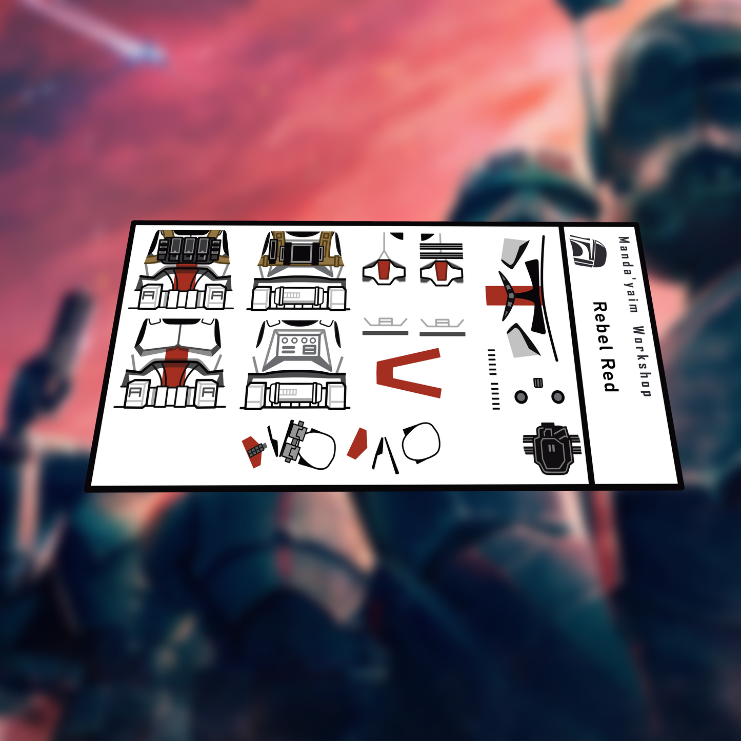 Rebel Red Clone decal