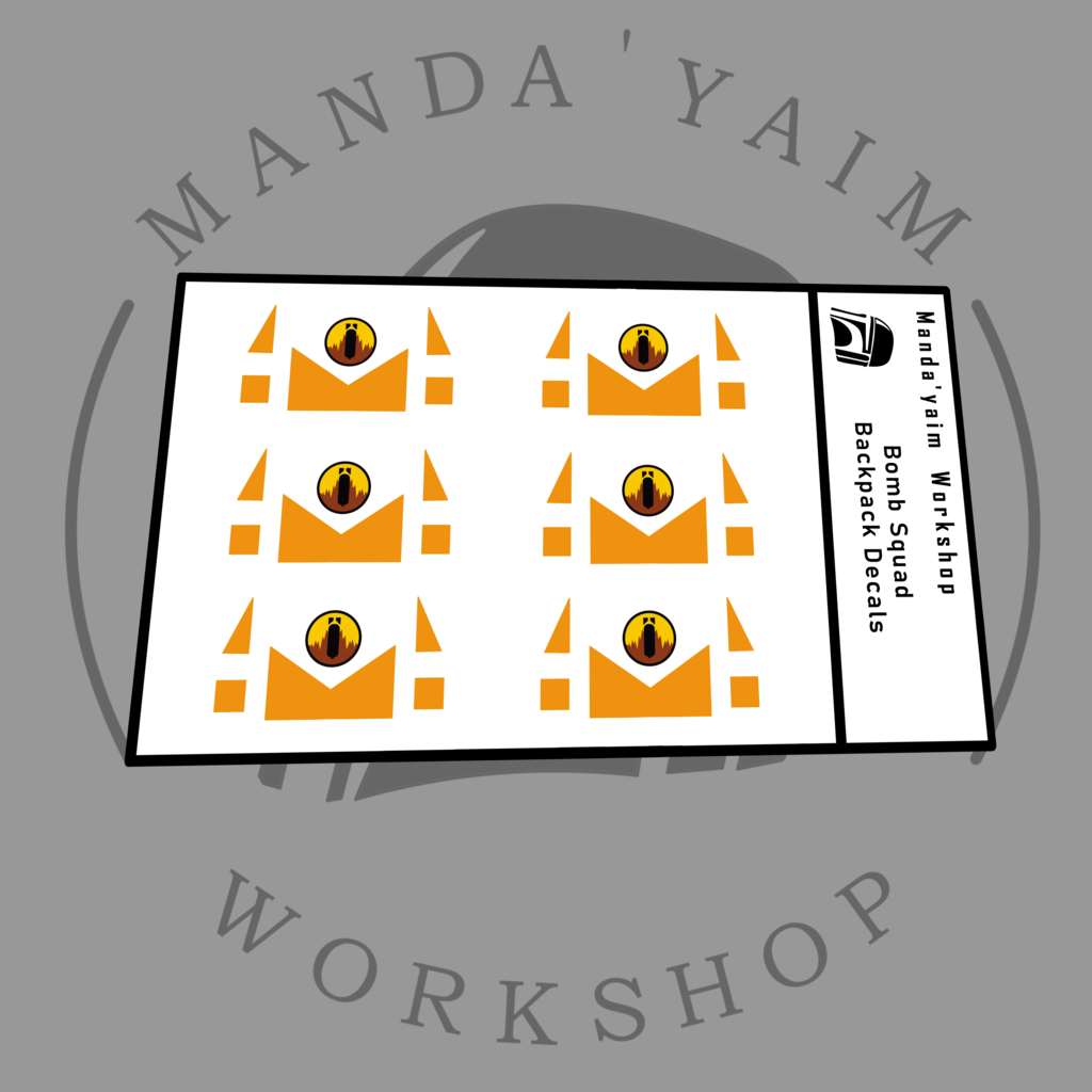 Bomb Squad Backpack Decals