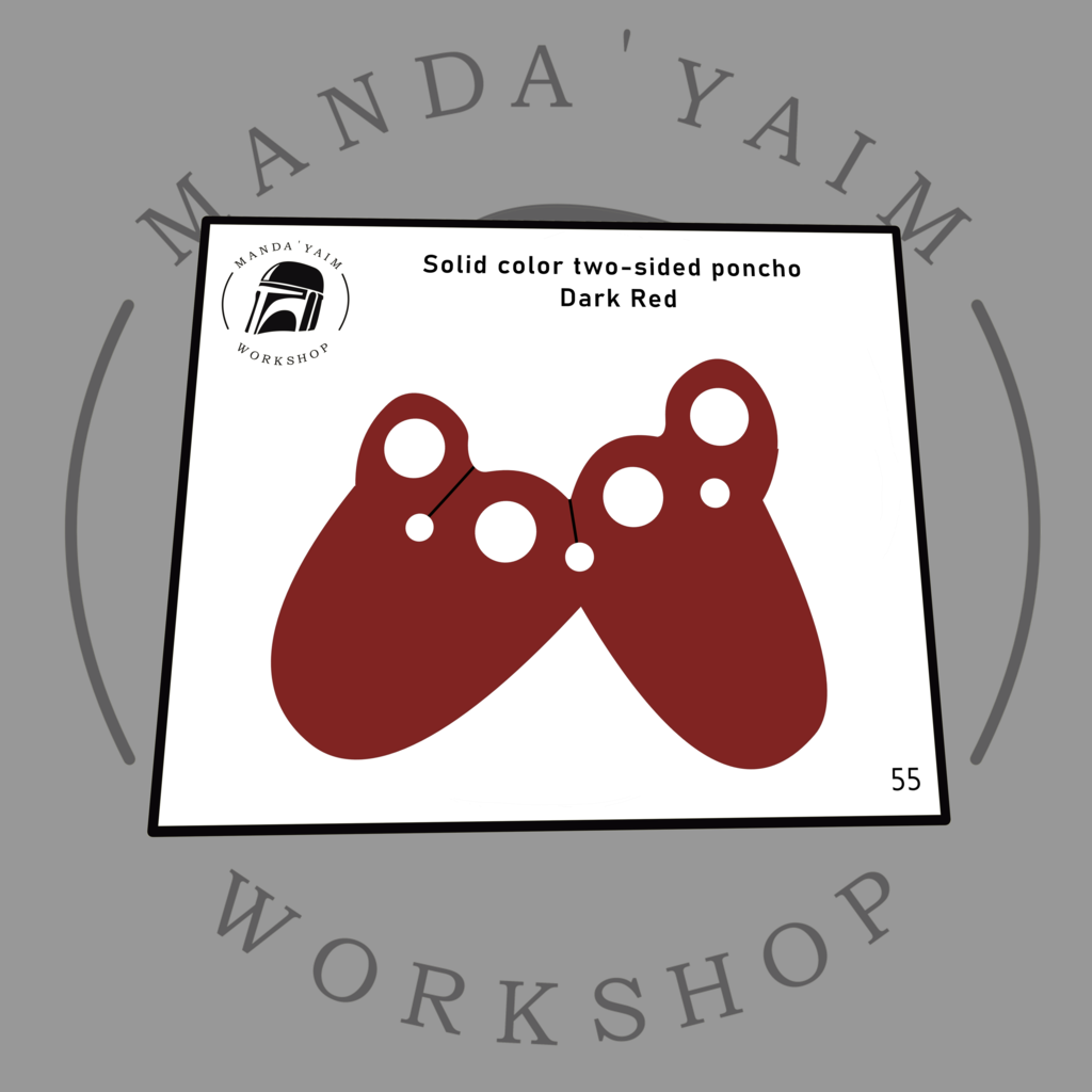 Poncho 2-sides solid color