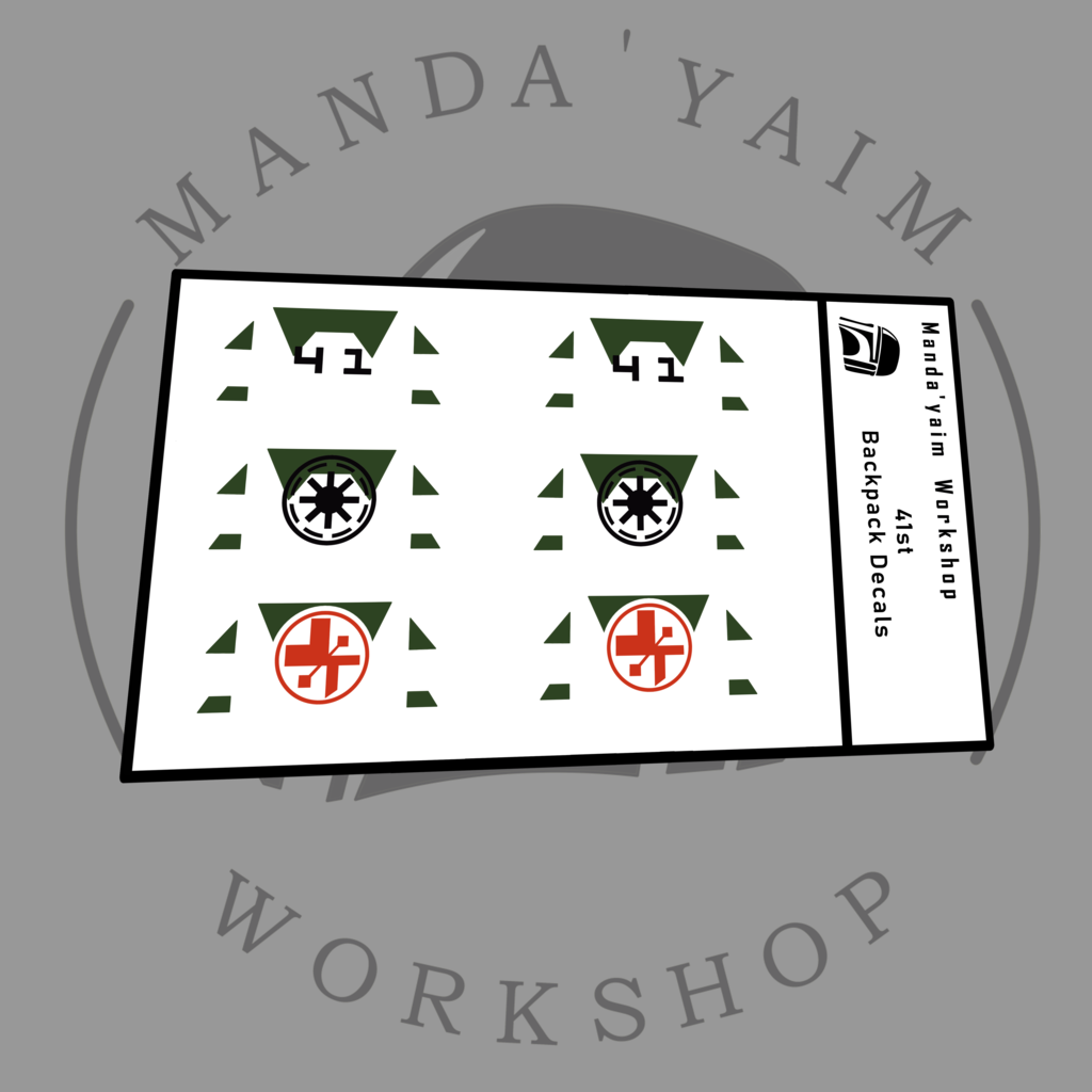 41st Backpack Decals