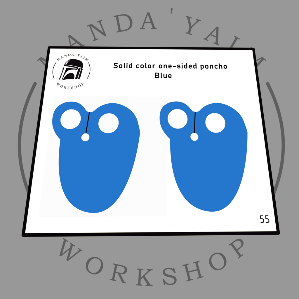 Poncho 1-side solid color