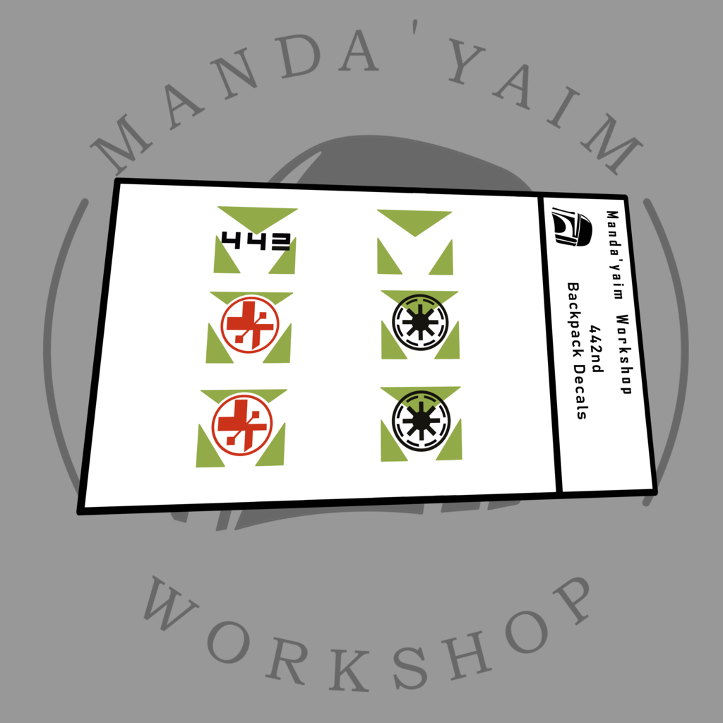 442nd Backpack Decals