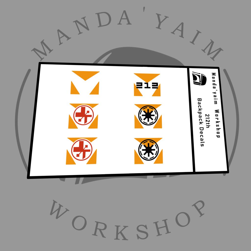 212th Backpack Decals