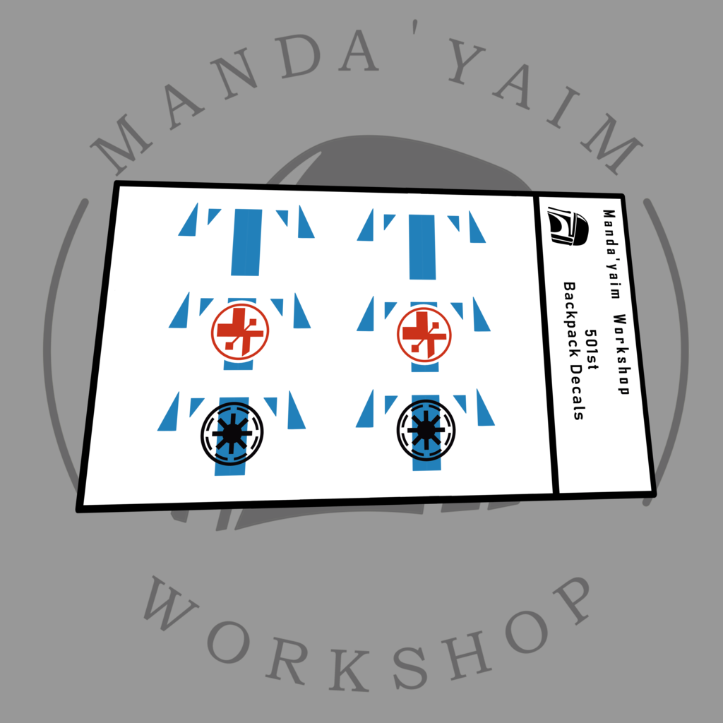 501st Backpack Decals