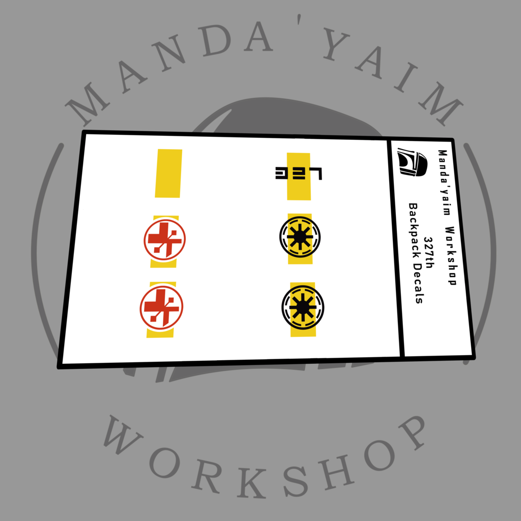 327th Backpack Decals