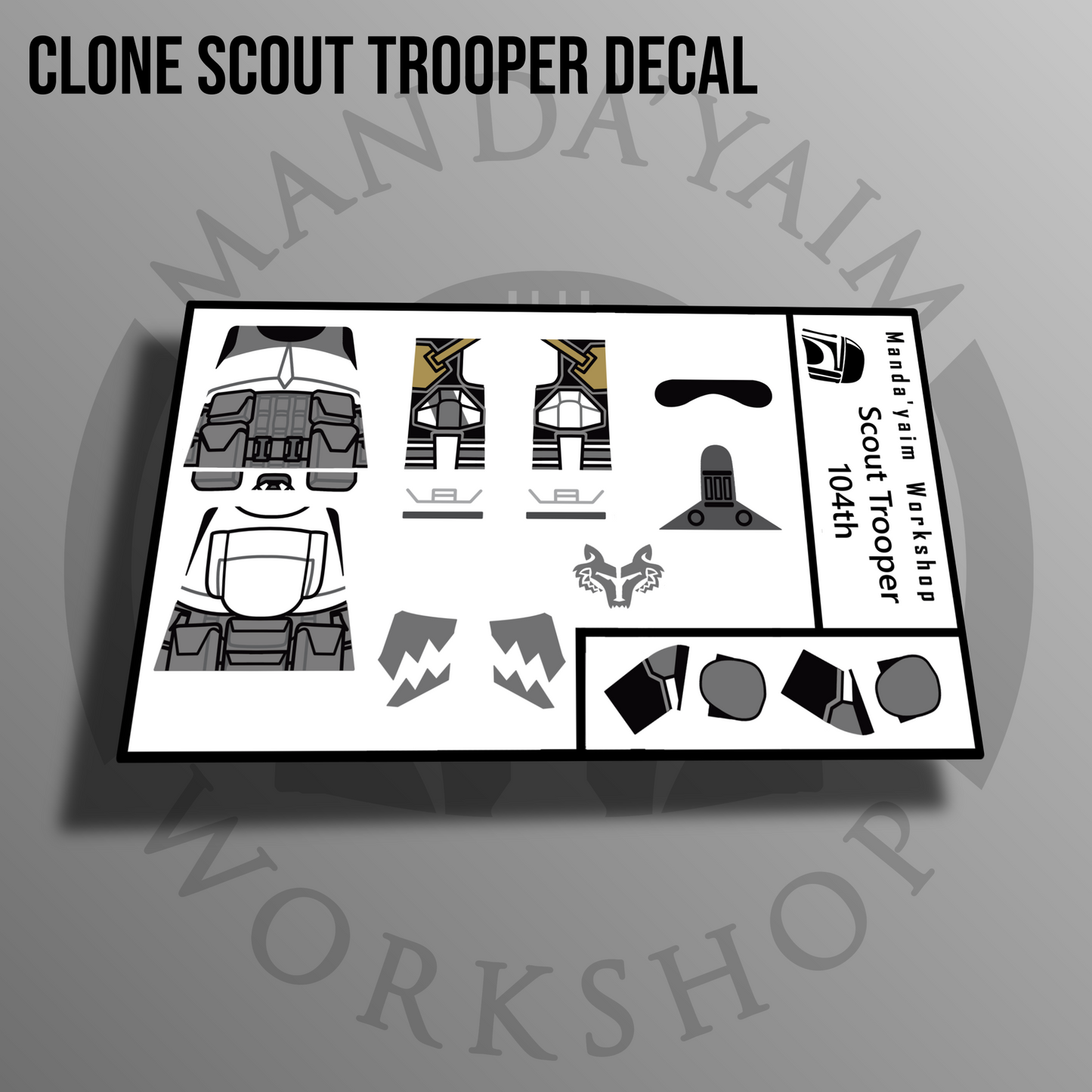 104th Scout trooper decal