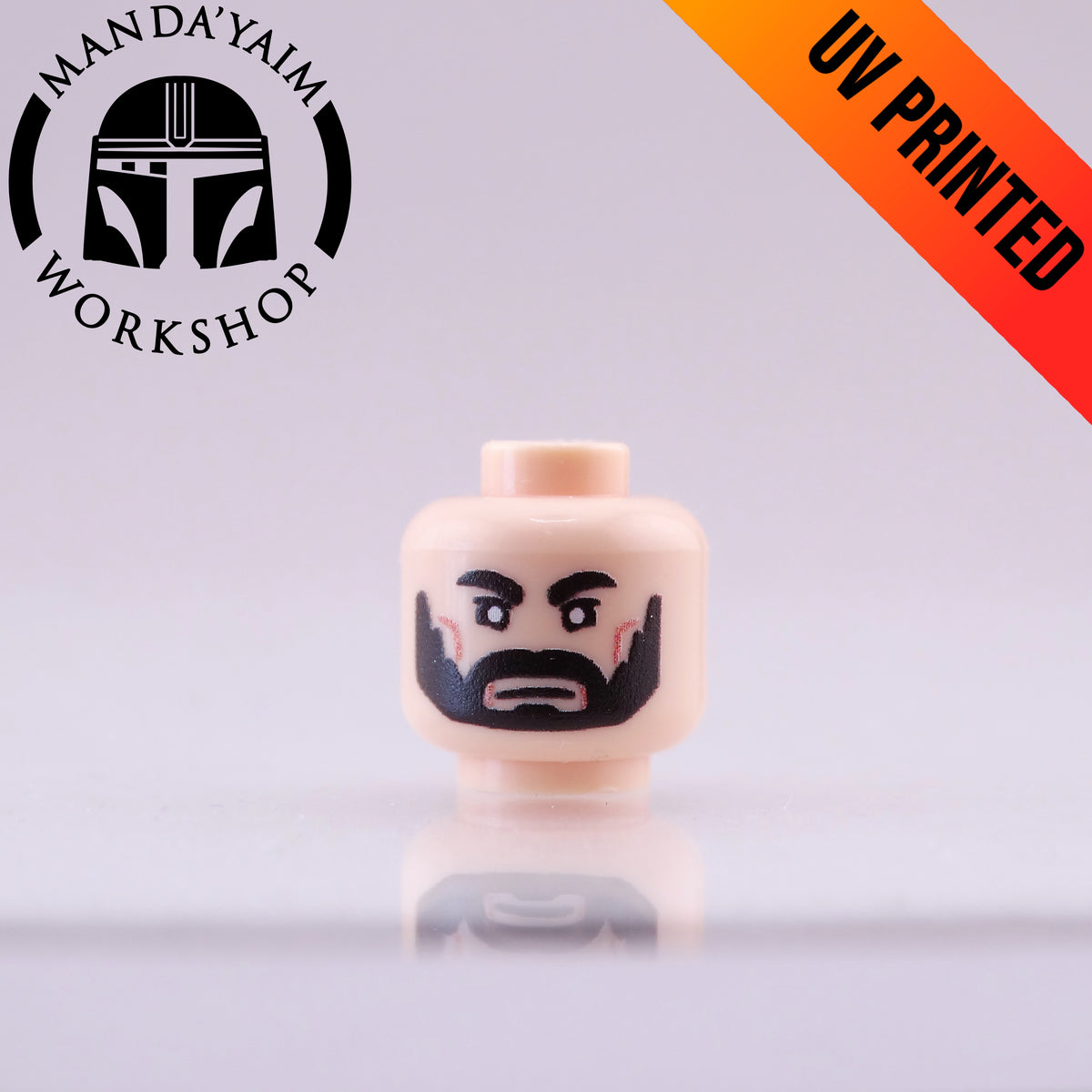 Hussar Head Black Beard Angry