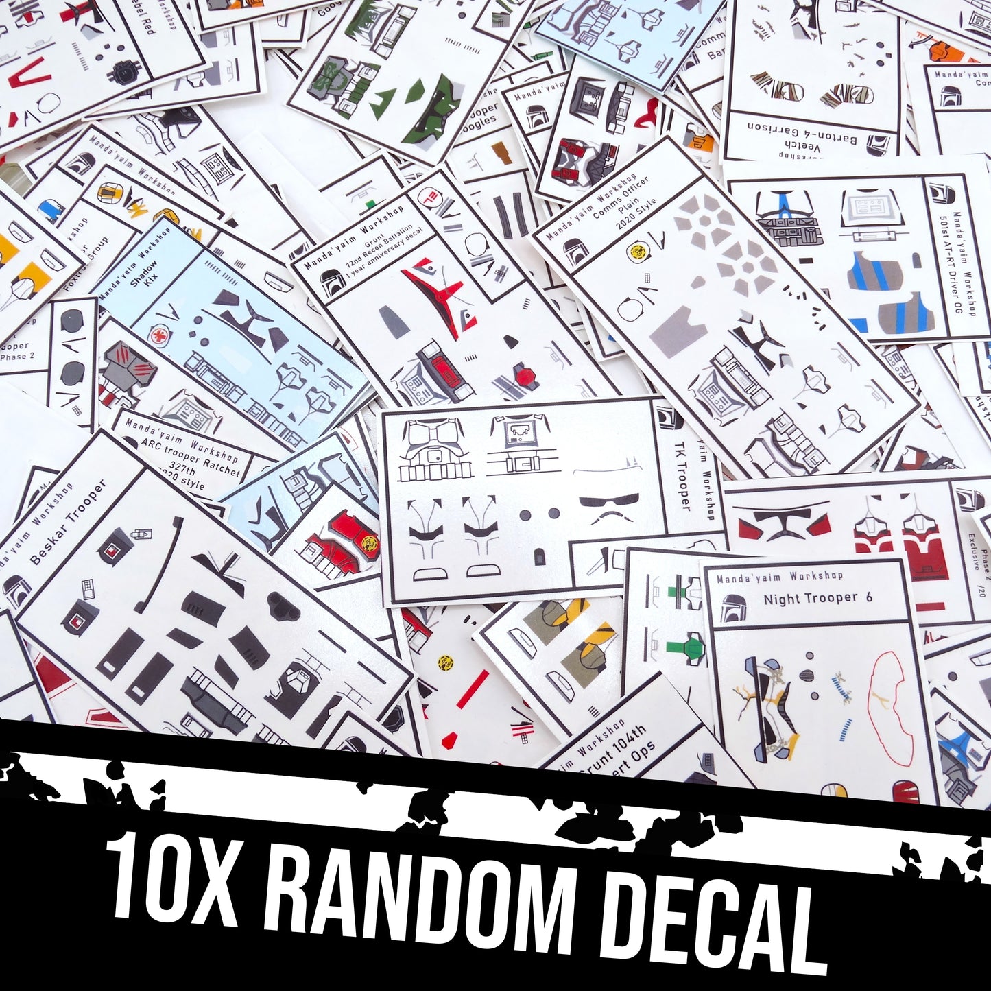 10x Random decal clearance