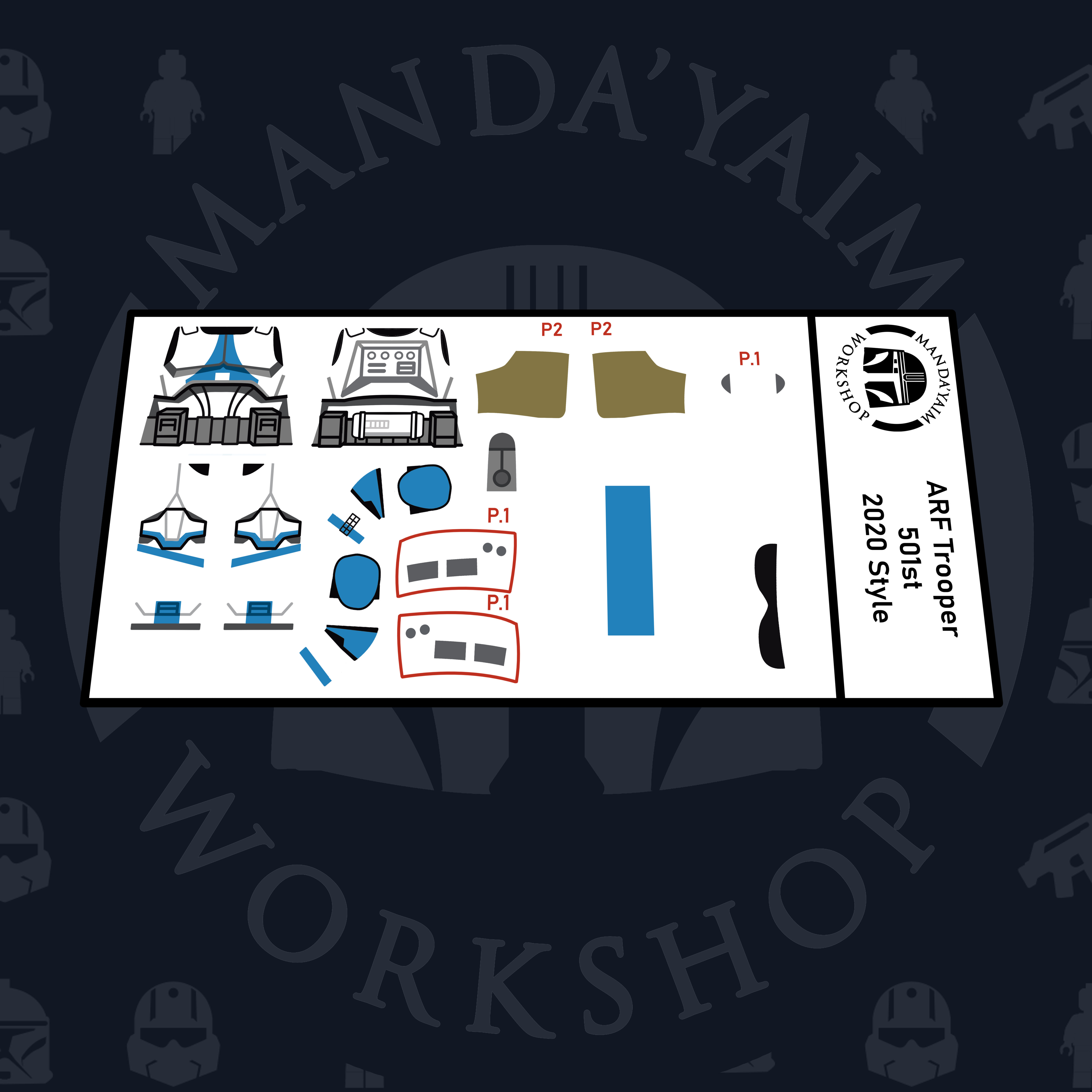 Arf Printable ARF Trooper 501st decal – Manda'yaim Workshop
