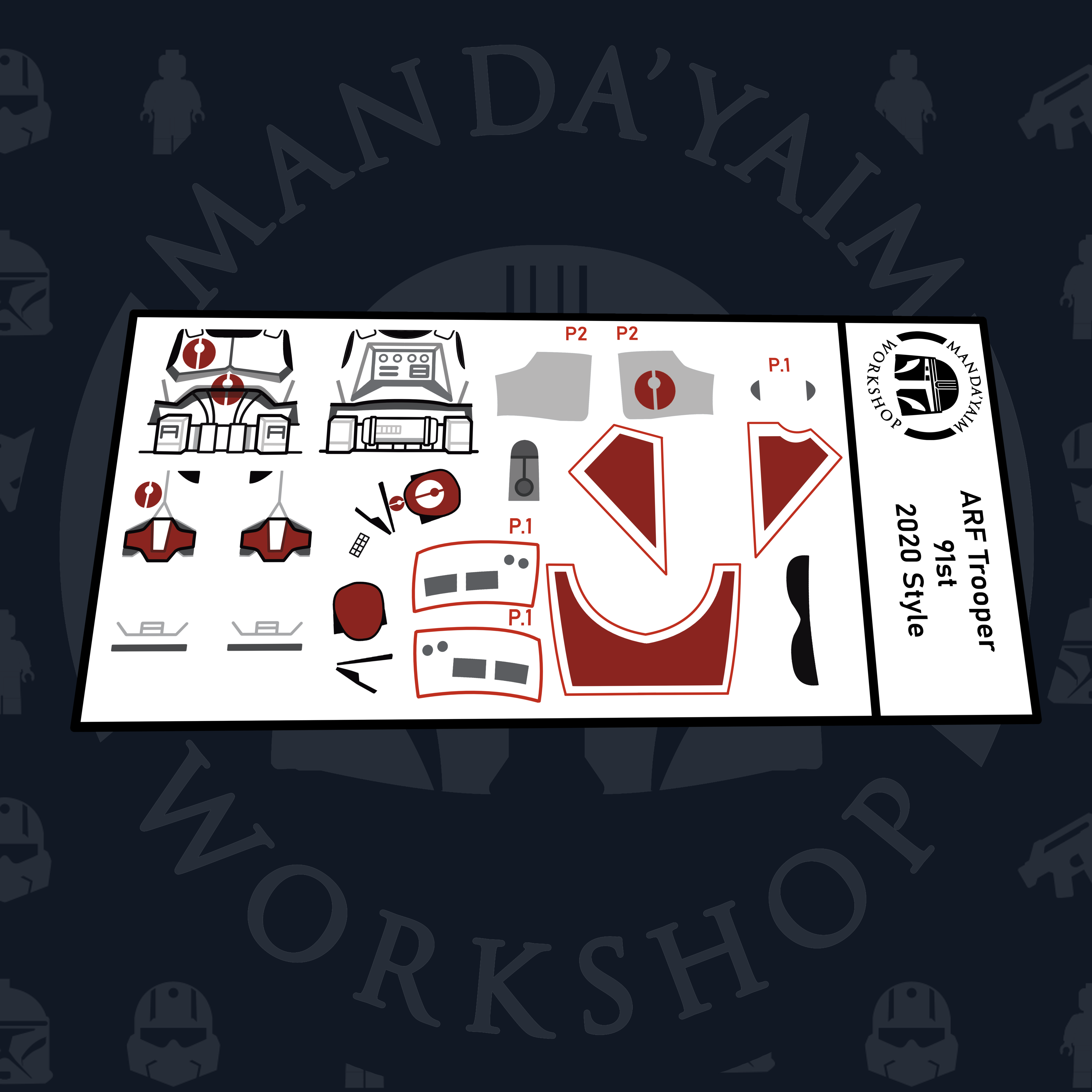 Arf Sticker ARF Trooper 91st decal – Manda'yaim Workshop