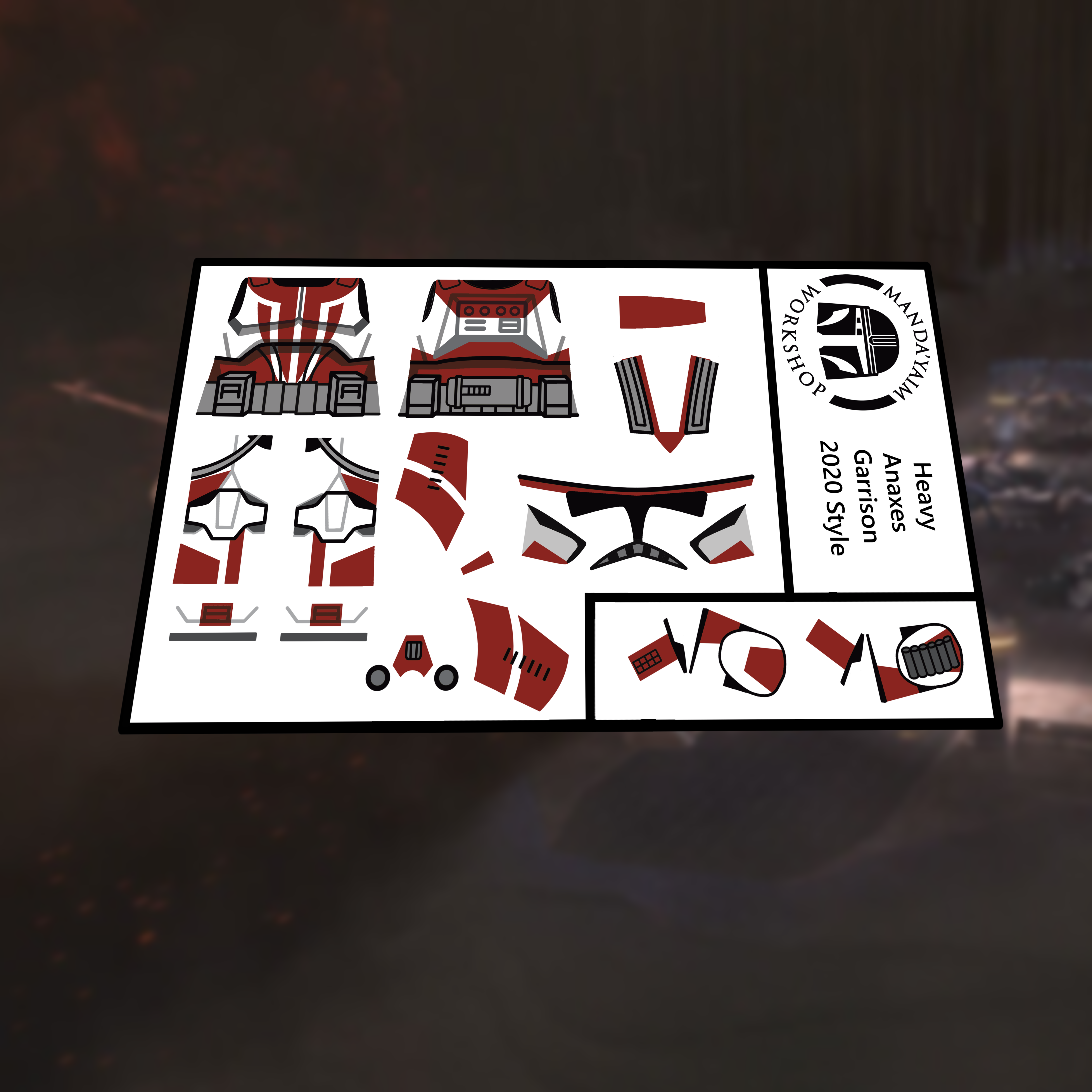 Red Garrison Heavy decal – Manda'yaim Workshop