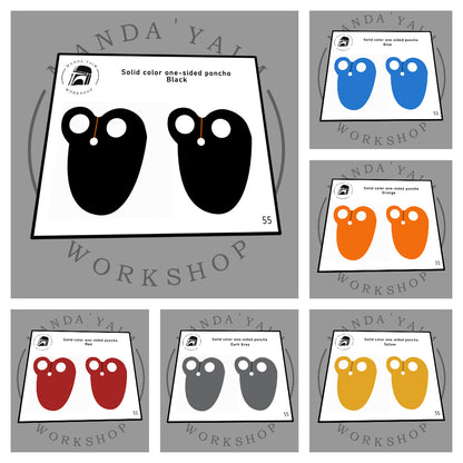 Poncho 1-side solid color