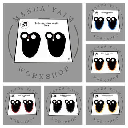 Poncho 1-side outline