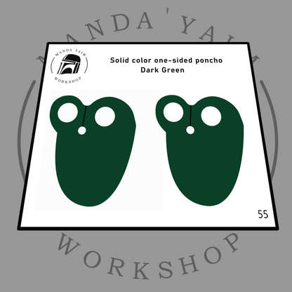 Poncho 1-side solid color