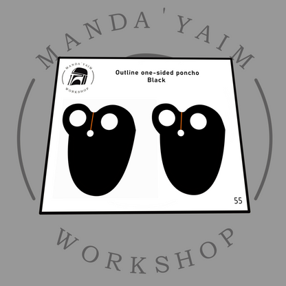 Poncho 1-side outline