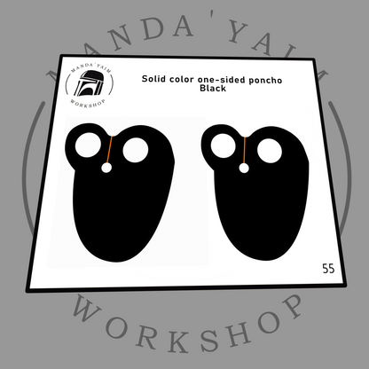 Poncho 1-side solid color