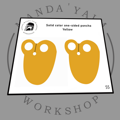 Poncho 1-side solid color
