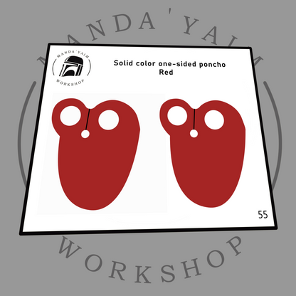 Poncho 1-side solid color